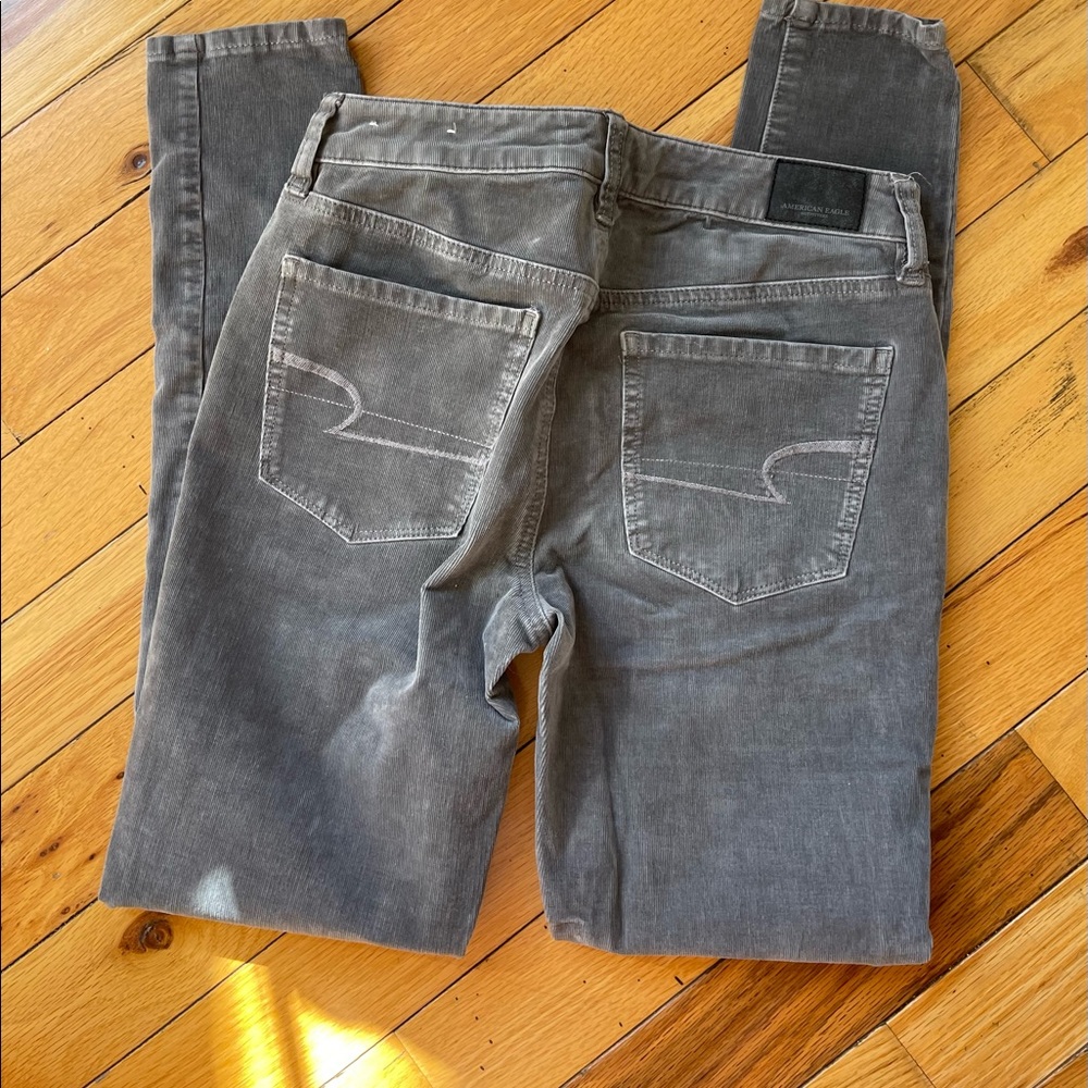 Gray corderoy pants from American Eagle